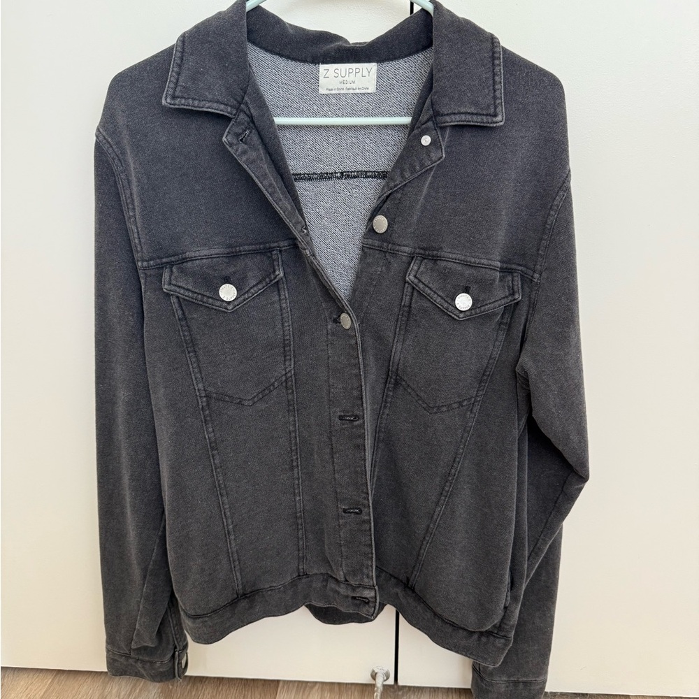 Z Supply Black knit Denim Jacket